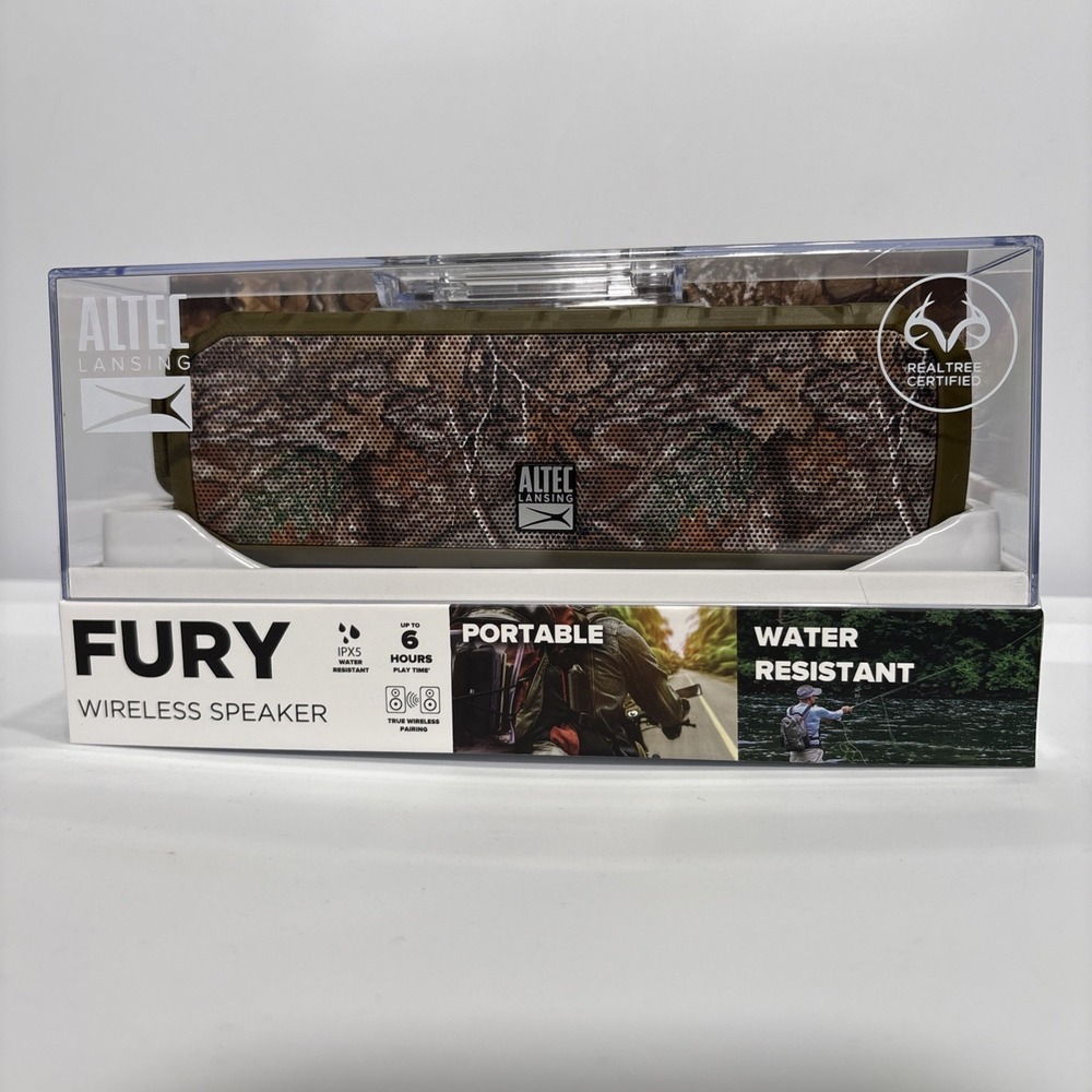 Altec Lansing FURY Realtree Certified - Camo Portable Wireless Speaker NEW
